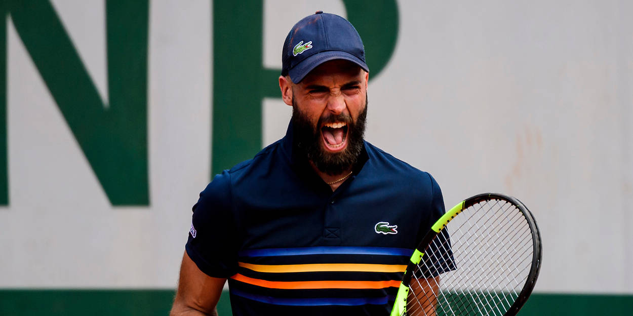 Benoit Paire In Action During A Tennis Match Wallpaper