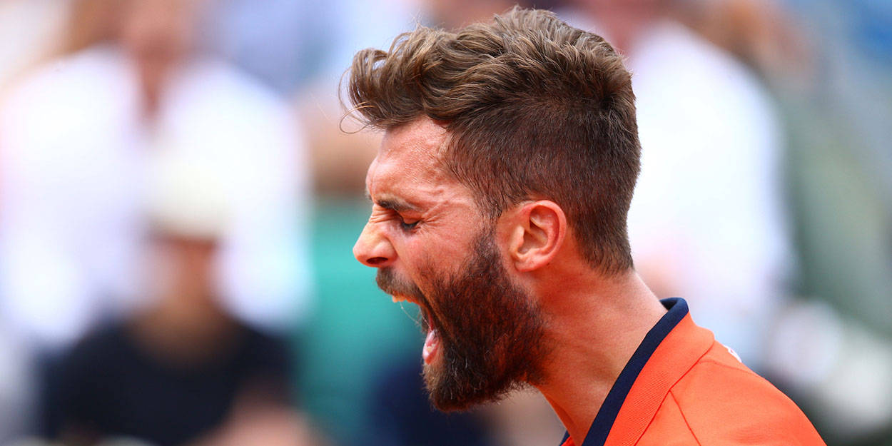 Benoit Paire In Action During A Tennis Match Wallpaper
