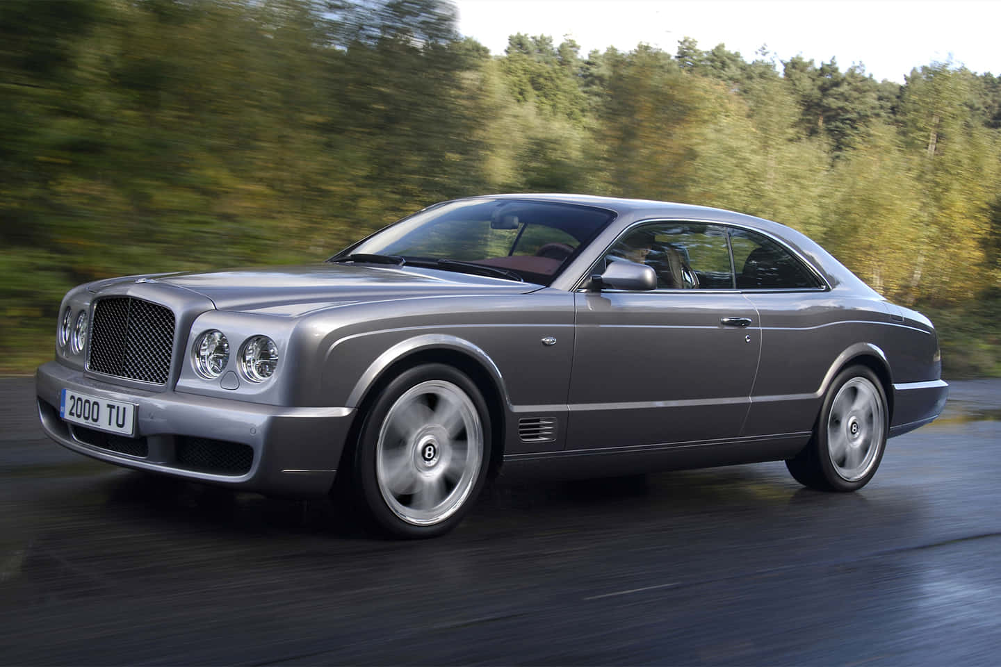 Elegant Bentley Brooklands in Motion Wallpaper