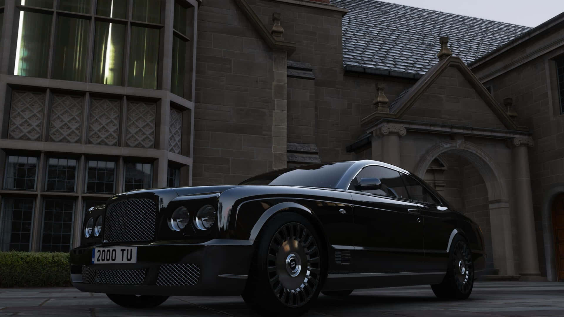 Sleek Bentley Brooklands in an industrial setting Wallpaper