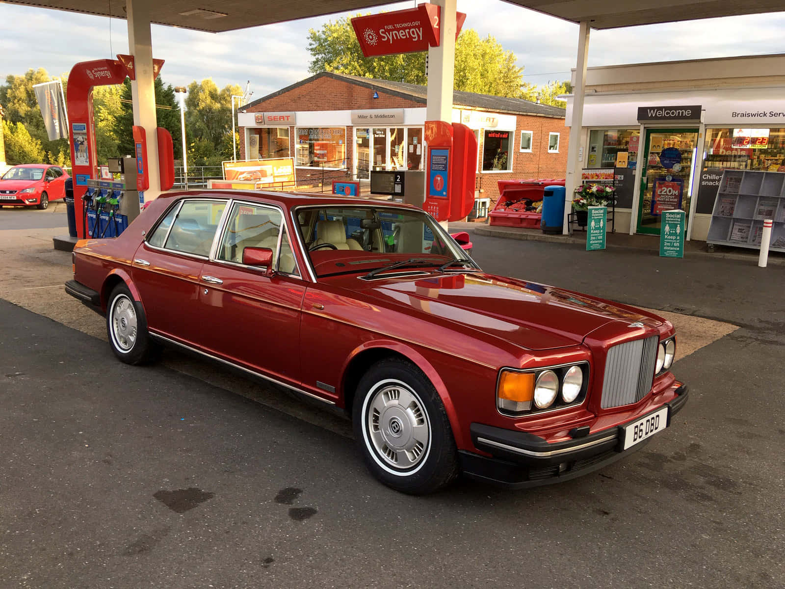 Klassisk Bentley Eight Luksus Britisk Bil Bakgrunnsbildet