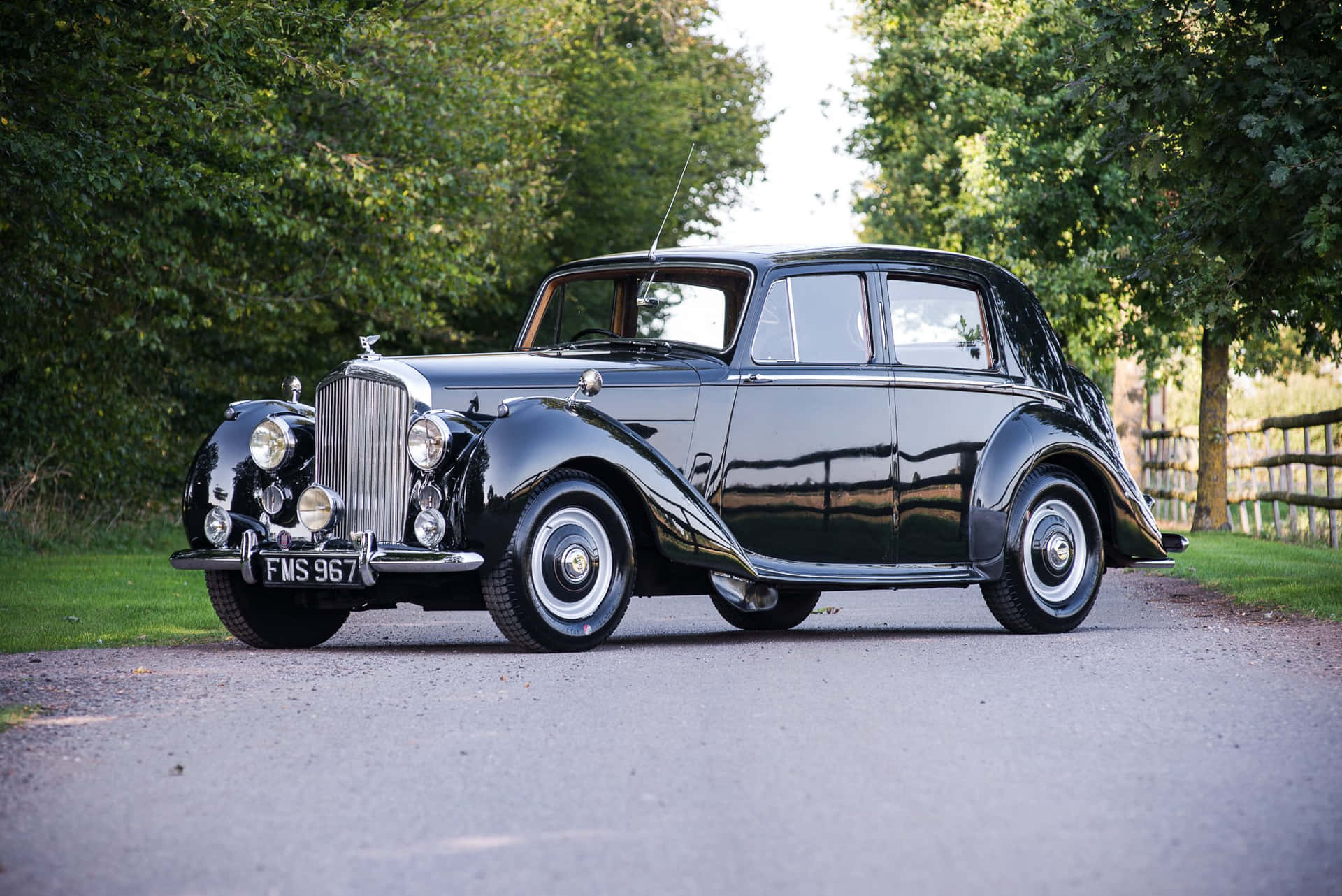 Caption: Stunning Classic Bentley Mark VI on Display Wallpaper