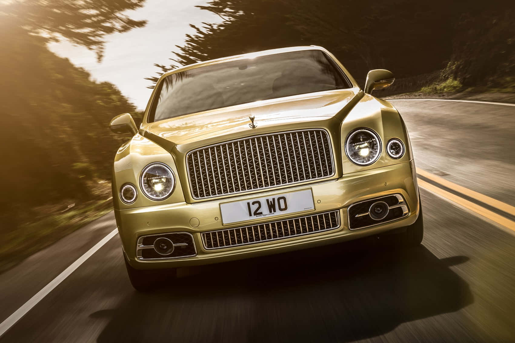 Majestic Bentley Mulsanne in Motion Wallpaper