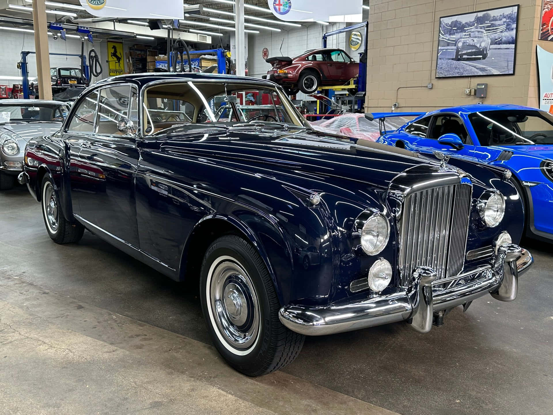 A Classic Bentley S2 on the Open Road Wallpaper