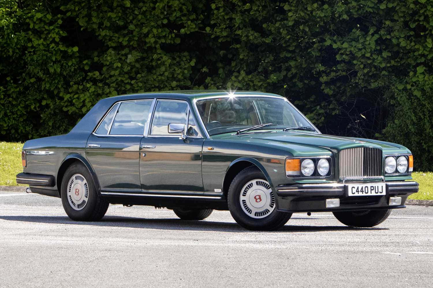 Bentley Turbo R Klassiek Groen Achtergrond