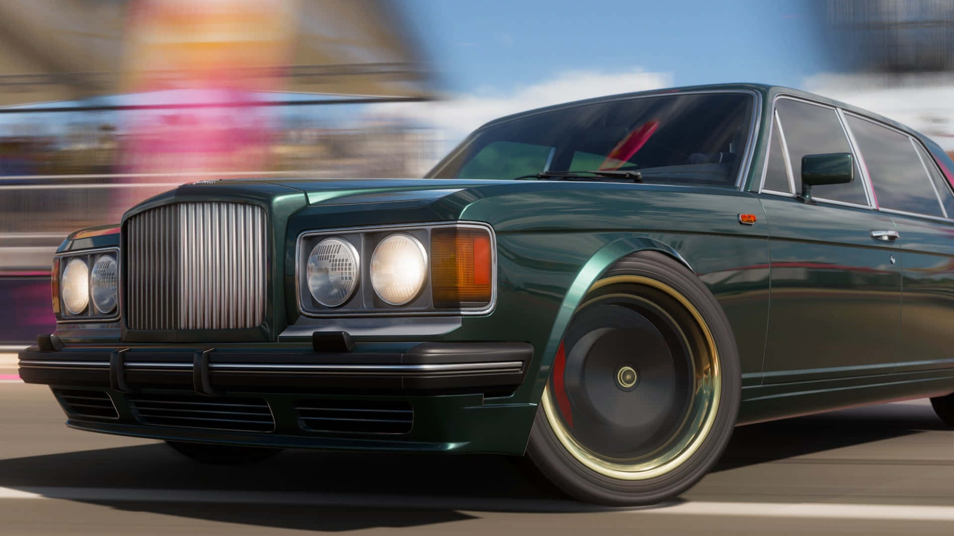 Bentley Turbo R Beweging Vervaging Achtergrond