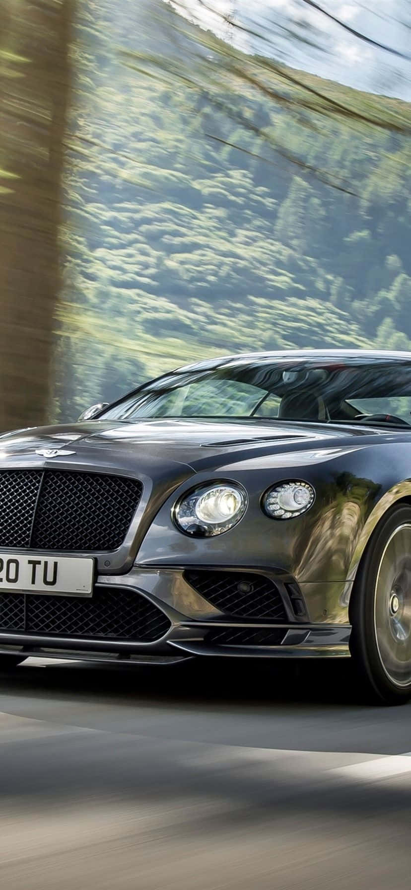 Speeding Continental Bentley iPhone Wallpaper