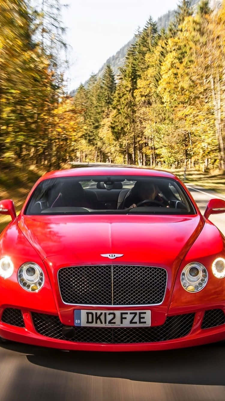 Red Continental Bentley iPhone Wallpaper