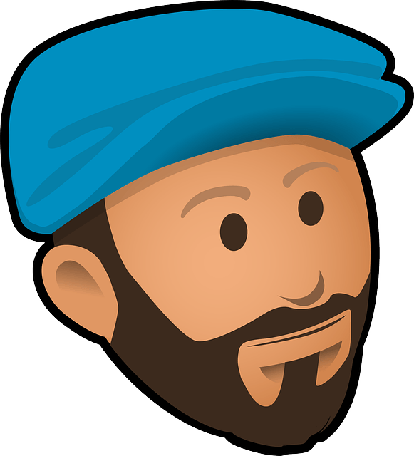 Beret Clad Cartoon Face Vector PNG