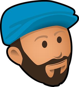 Beret Wearing Bearded Face Emoji.png PNG