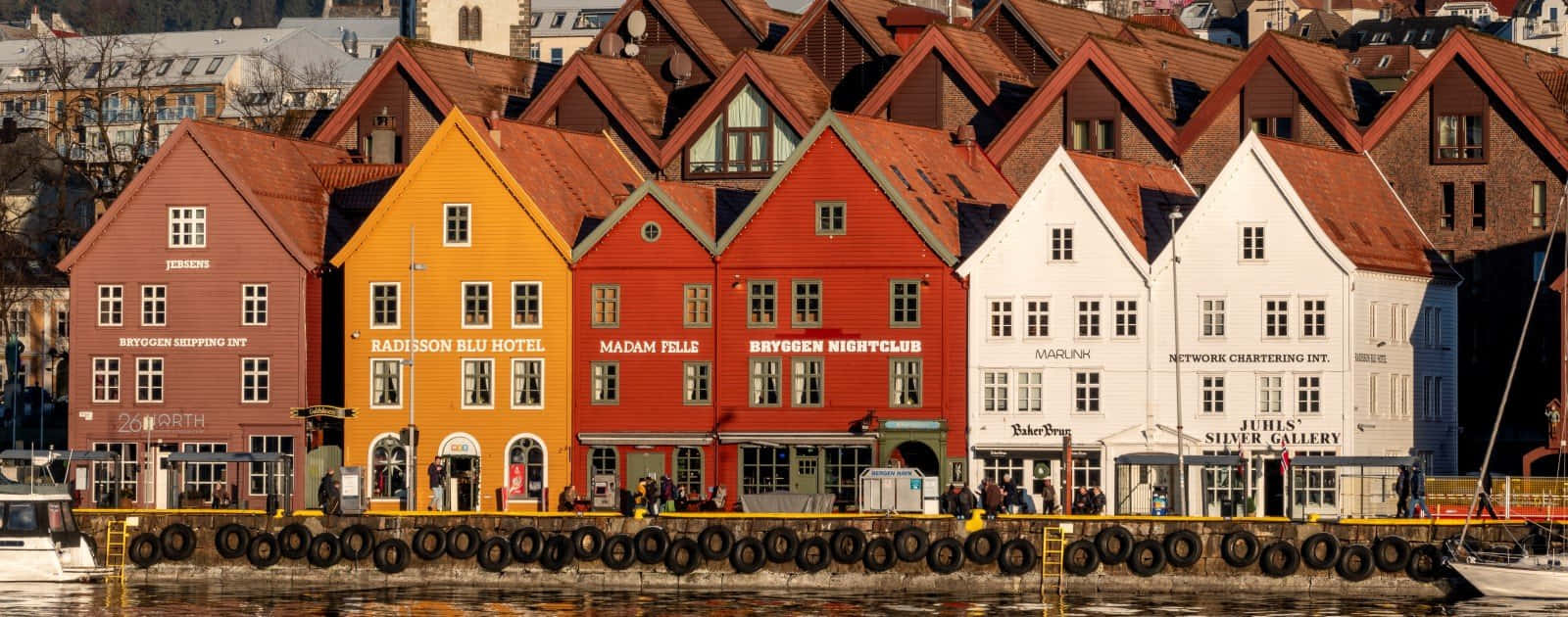 Bergen Bryggen Historic Waterfront Wallpaper