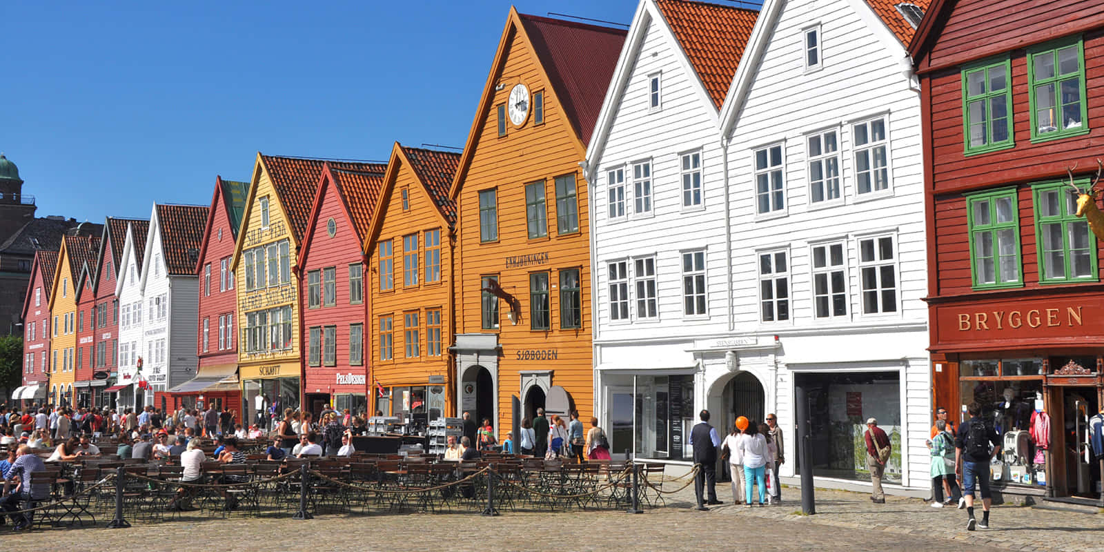 Bergen Bryggen Historic Wharf Wallpaper