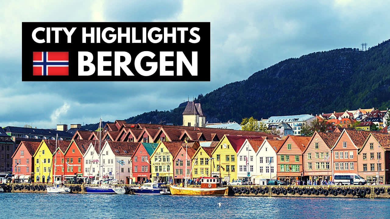 Bergen City Highlights Norway Wallpaper