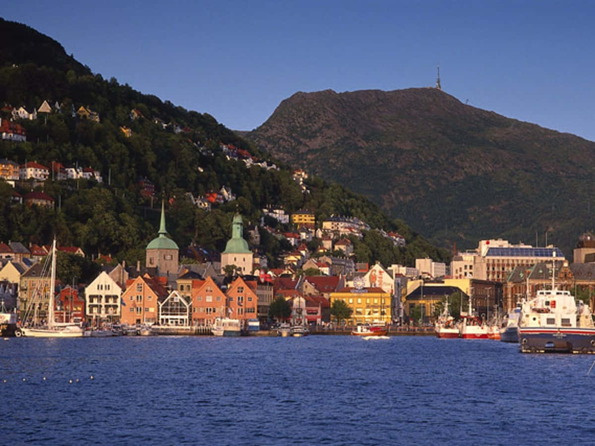 Bergen Harbor Norway Wallpaper
