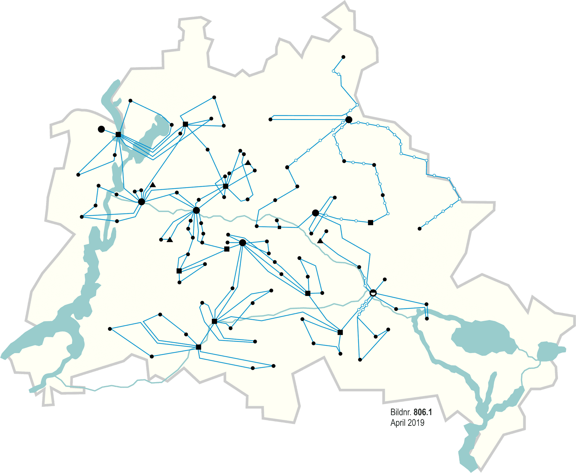 Berlin Abstract Transit Network Map PNG