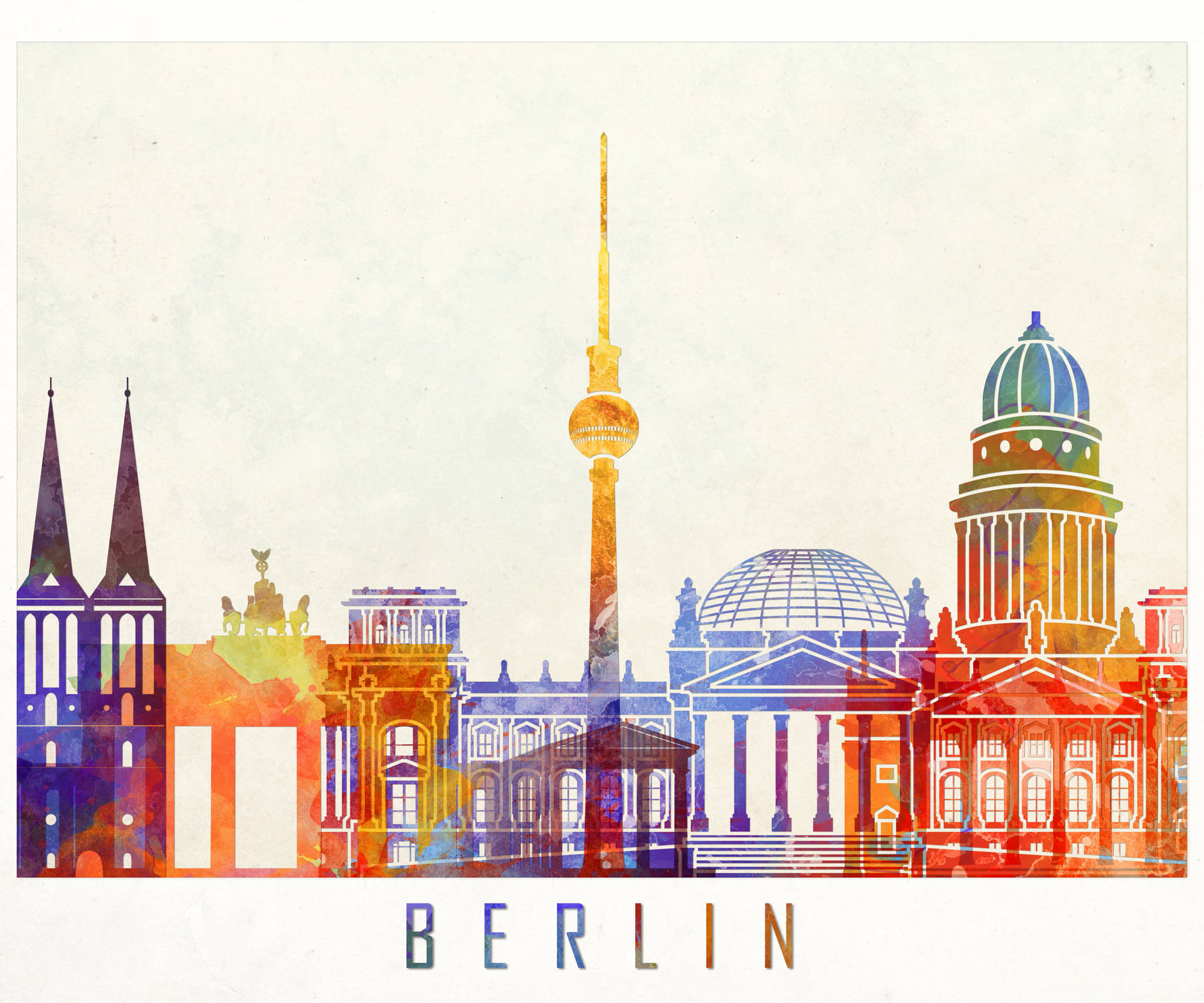 Berlin Tourists Spot Art Wallpaper