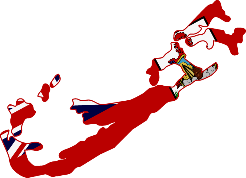 Bermuda Map Outlineand Flag PNG