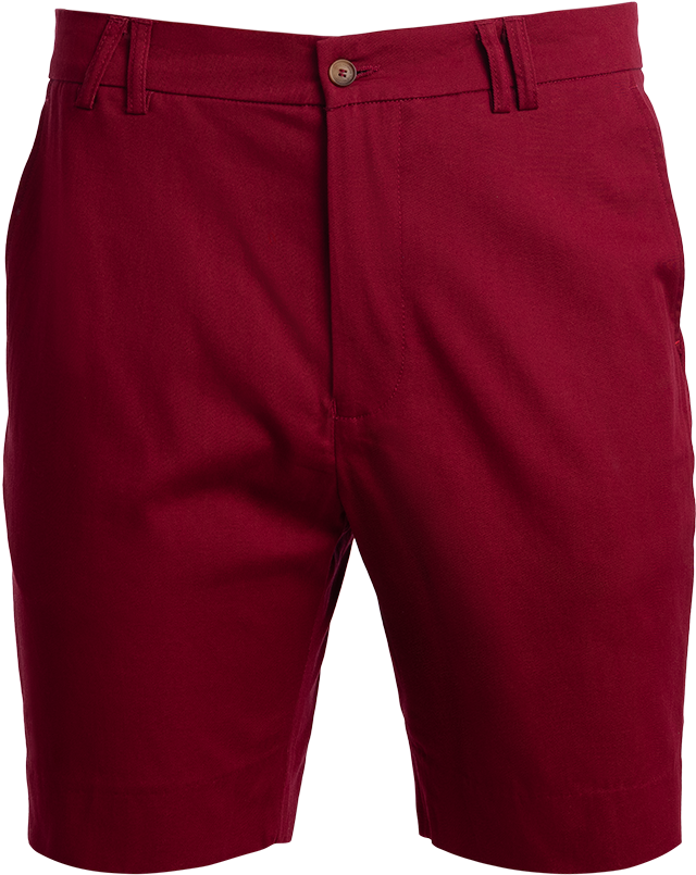 Bermuda Shorts Red Front View PNG