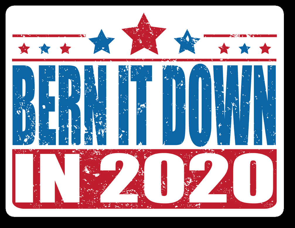 Bern It Down2020 Campaign Slogan PNG