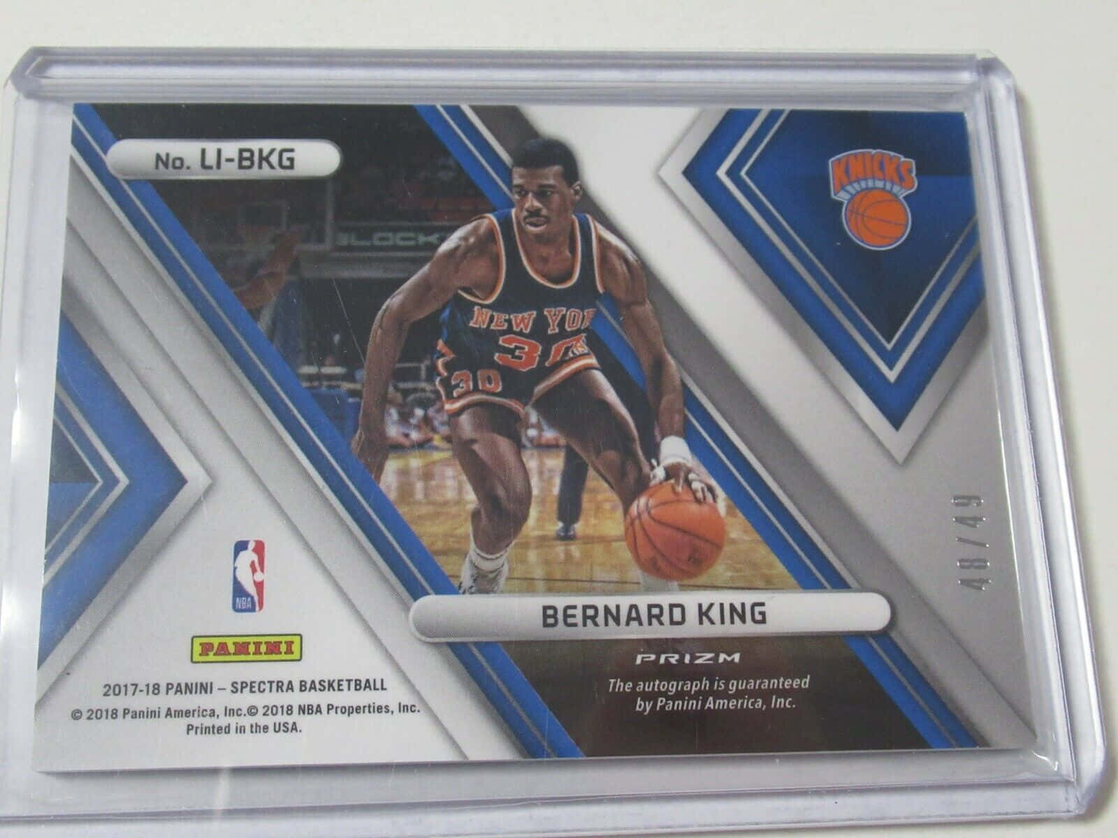"Basketball Legend Bernard King Panini Prizm Card" Wallpaper