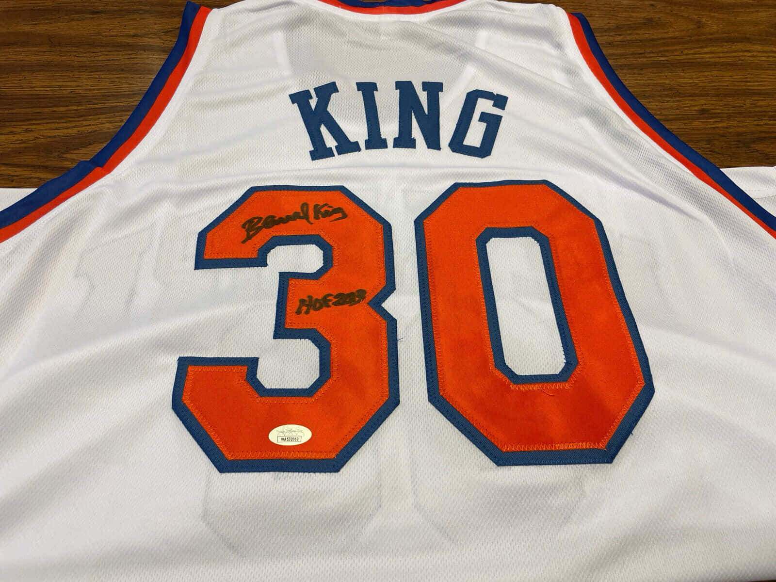 Bernard King signerede New York Knicks Jersey Wallpaper