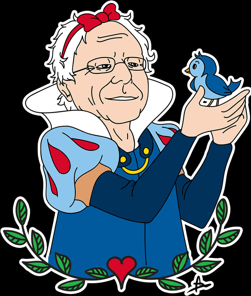 Bernie Sanders Snow White Parody PNG