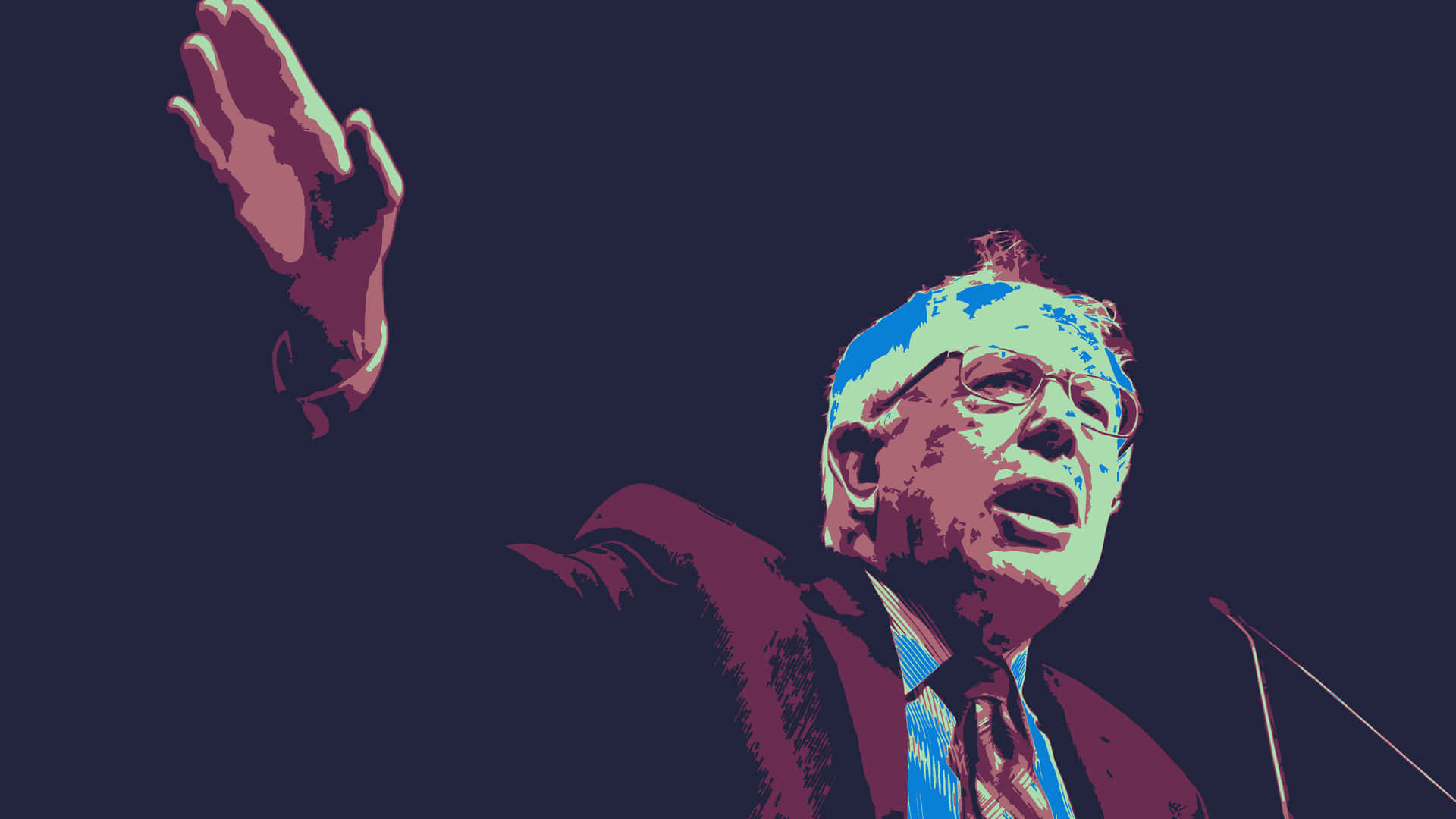Bernie Sanders Speaking Gesture Wallpaper