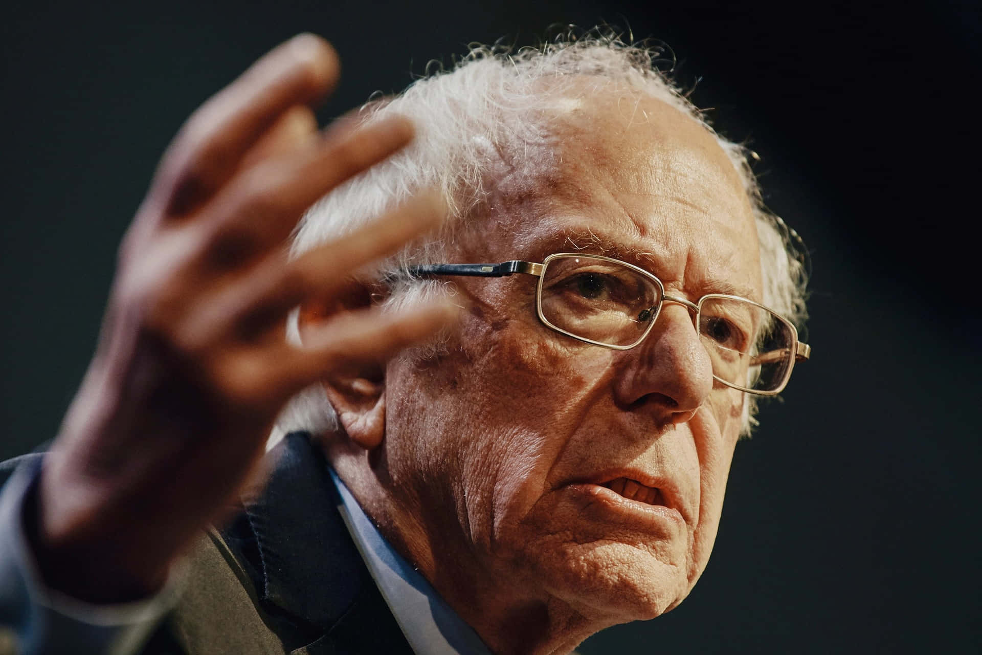 Bernie Sanders Speaking Gesture Wallpaper