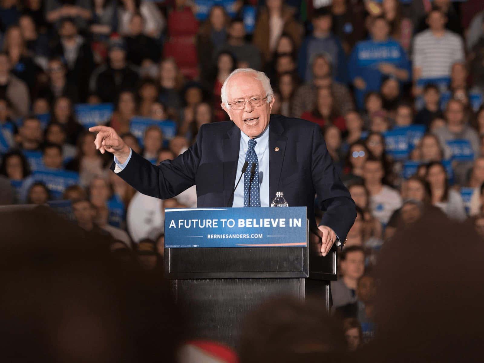 Bernie Sanders Speakingat Rally.jpg Wallpaper