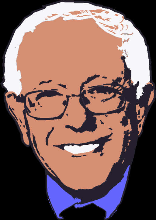 Bernie Sanders Vector Portrait PNG