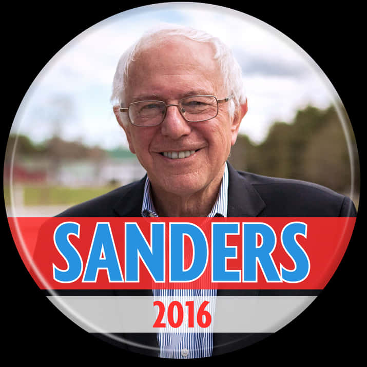 Bernie Sanders2016 Campaign Button PNG