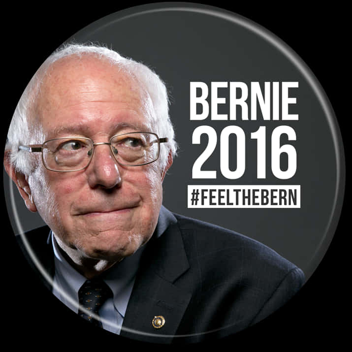 Bernie Sanders2016 Campaign Button PNG