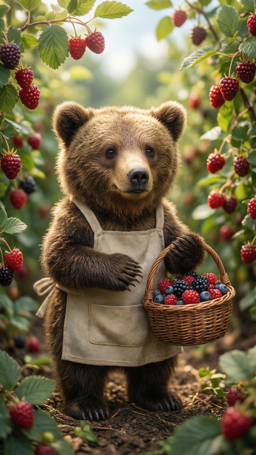 Berry Picking Bear Sfondi