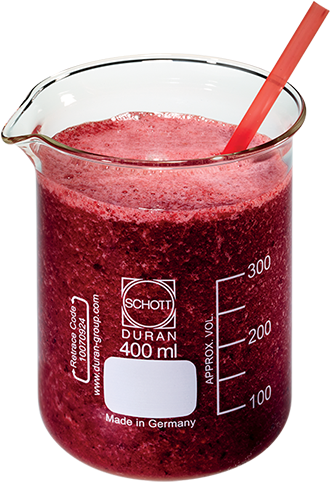 Berry Smoothiein Glass Measuring Cup PNG