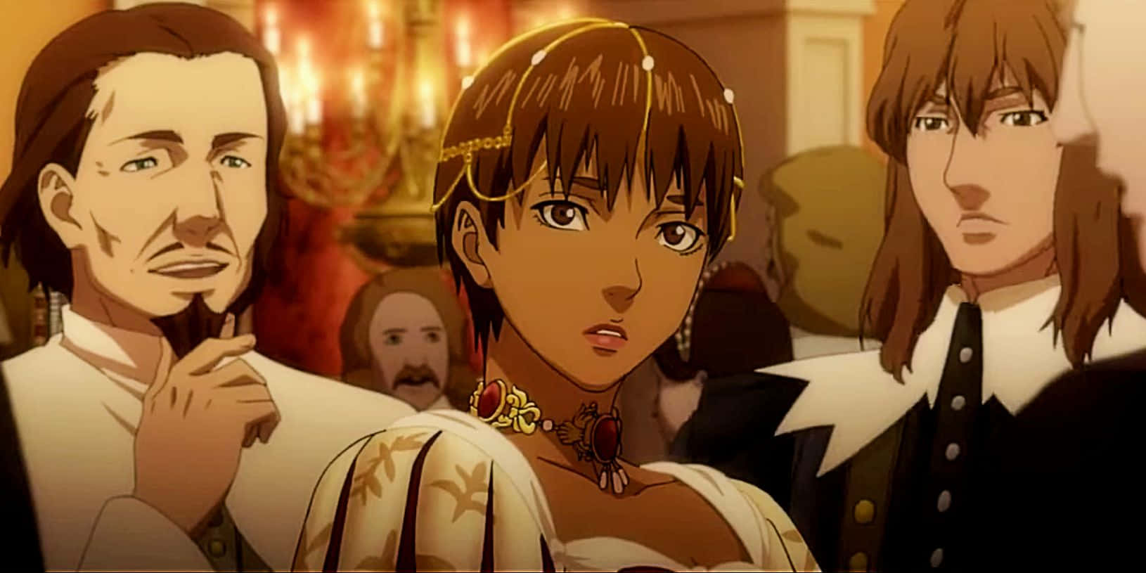 Casca Berserk Dalam Tatapan Ballroom Wallpaper