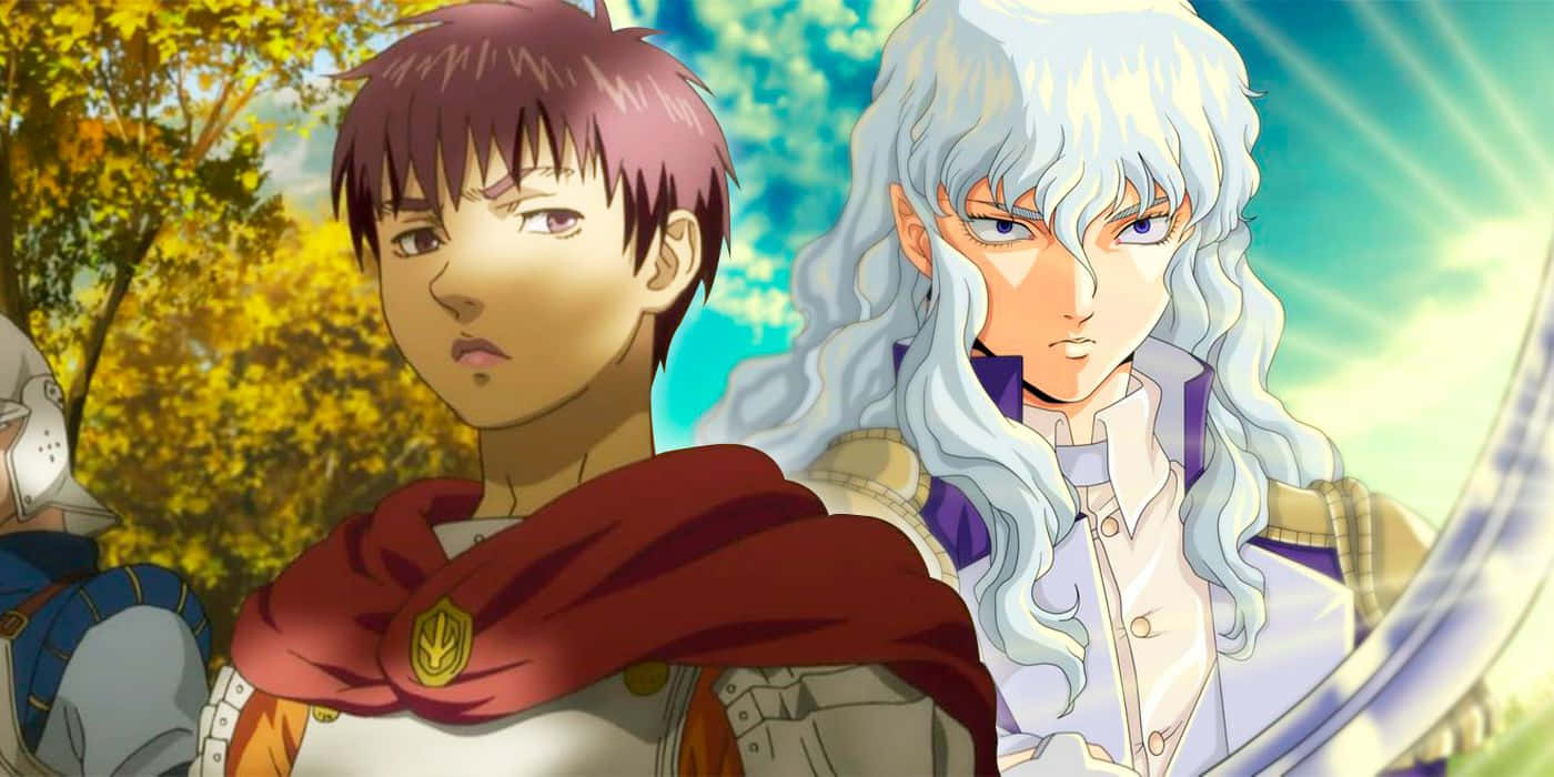 Berserk Casca Ja Griffith Anime Kohtaus Taustakuva