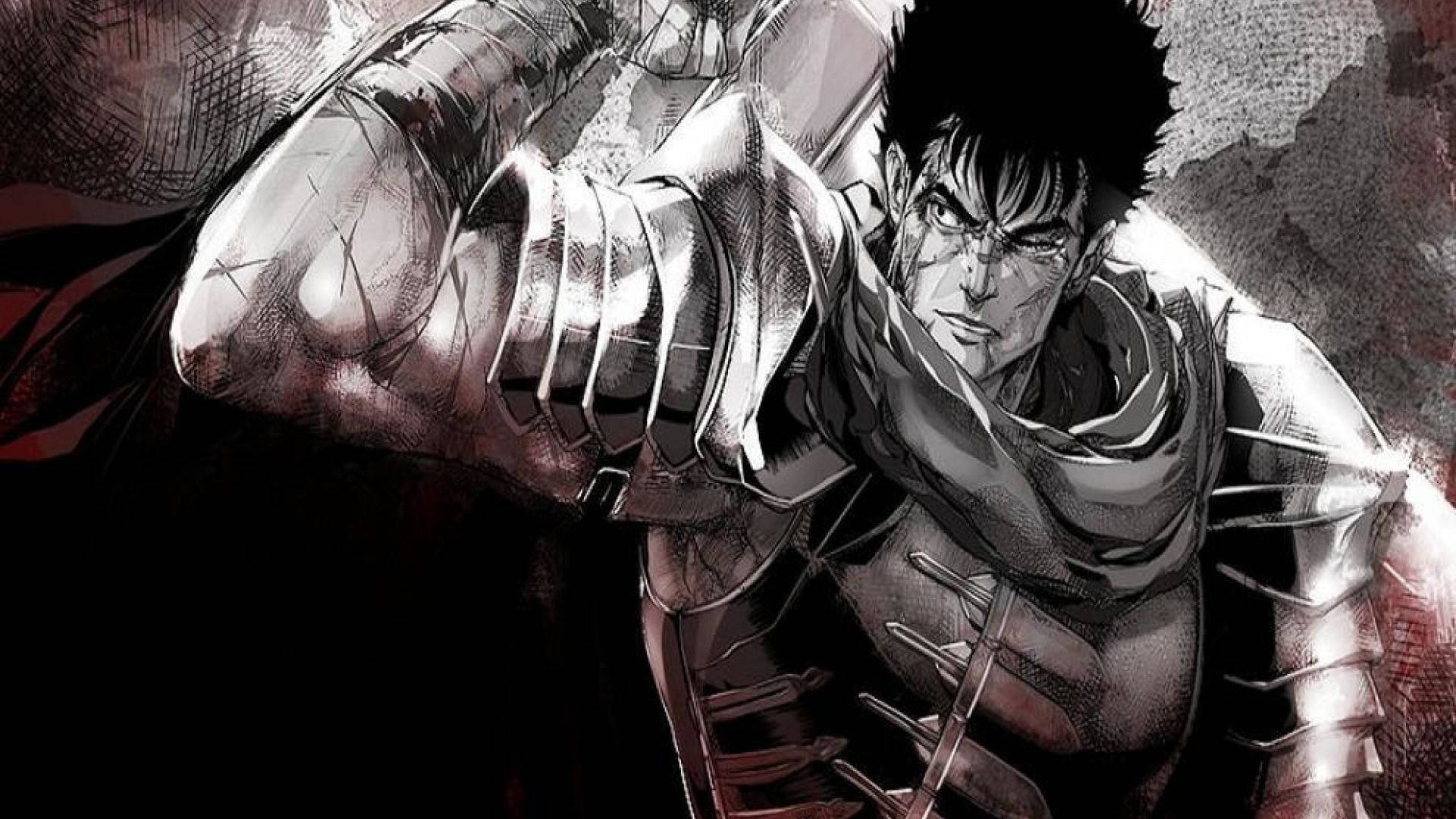 Guts, the one-man army, stares into the horizon determined in Berserk. Wallpaper