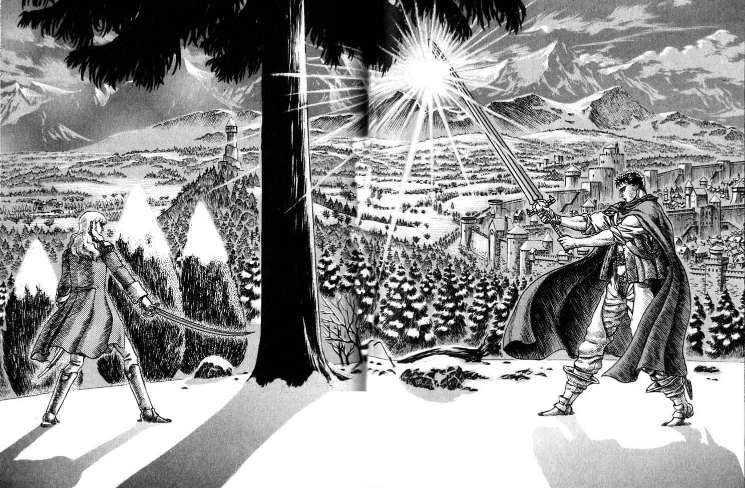 Guts and Griffith, heroes of Berserk Manga Wallpaper