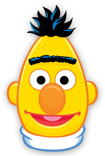 Bert Portrait Sesame Street Character PNG