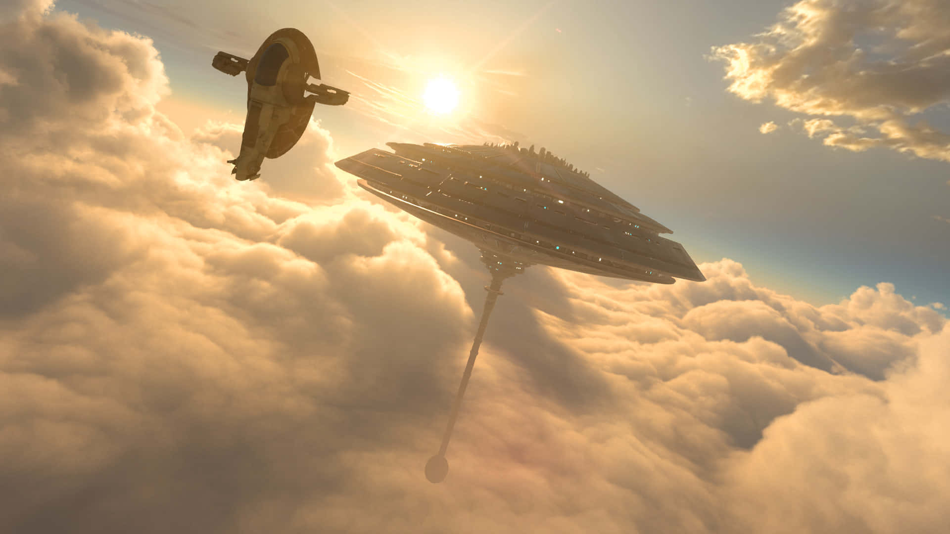 Experience a World of Cloudy Beauty in Bespin Wallpaper