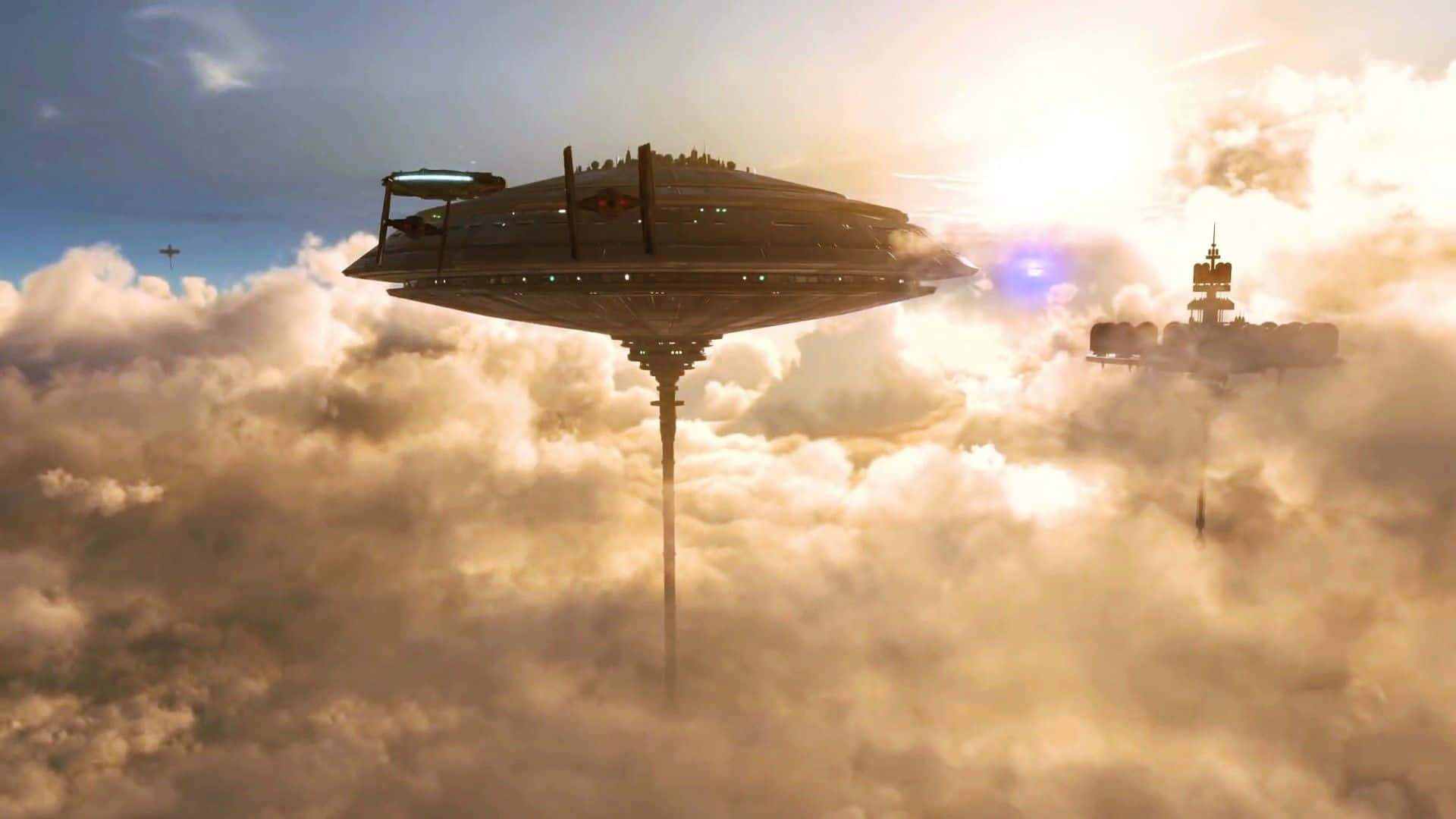 Fly through the Clouds of Bespin Wallpaper