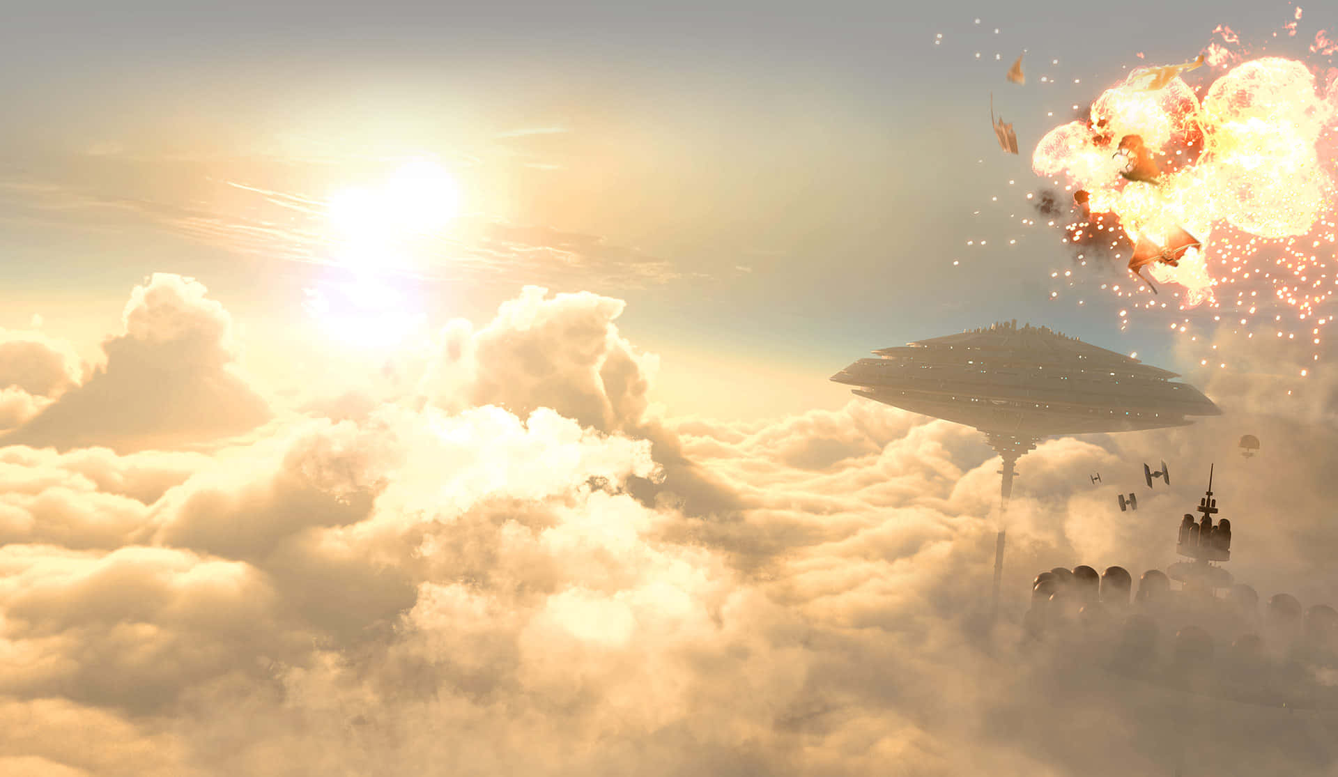 'bespinexperimenta La Libertad Infinita Y Paisajes De Nubes Lujosos' Fondo de pantalla