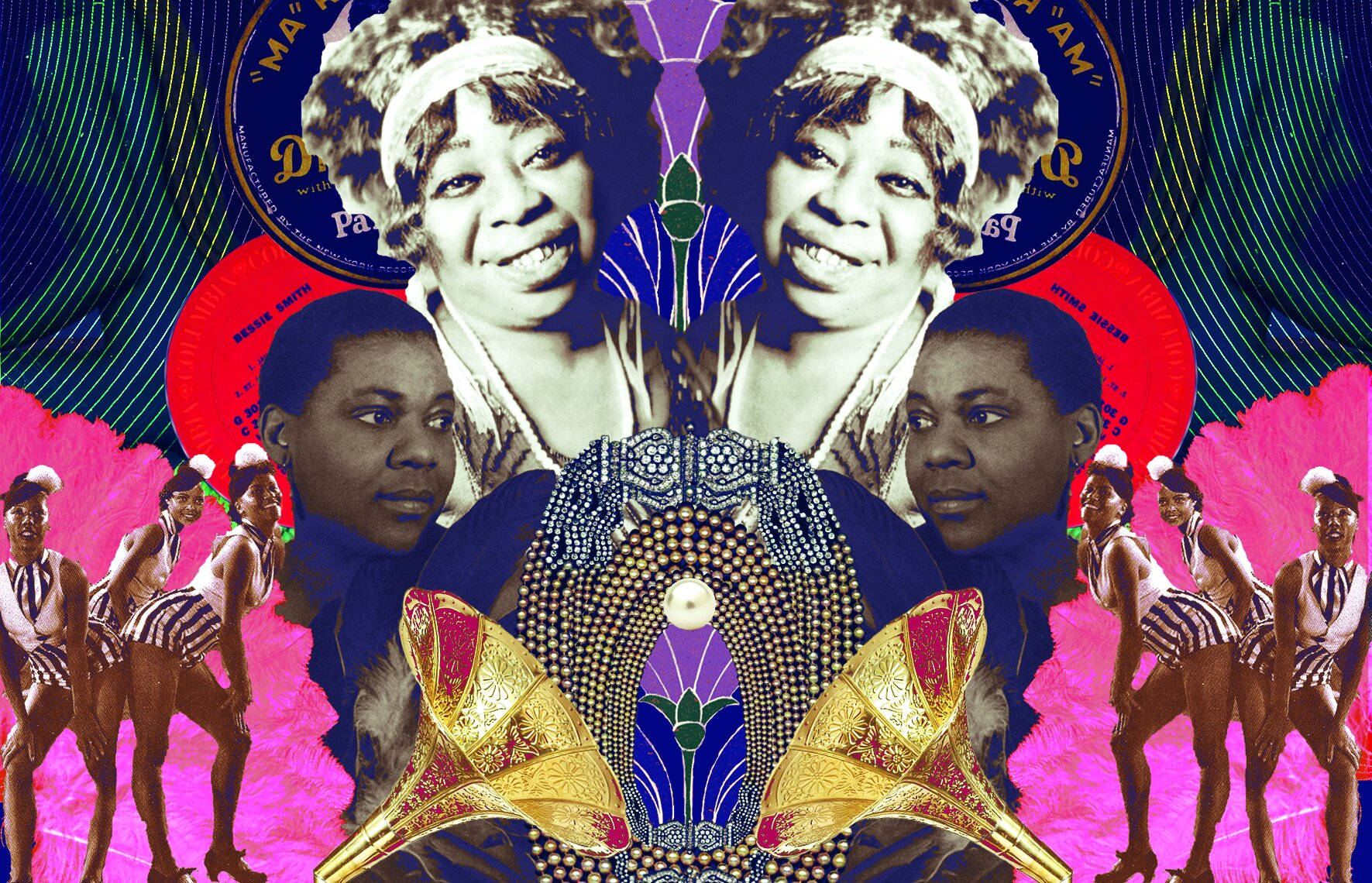 Bessie Smith Blues Singer Graphic Art Wallpaper