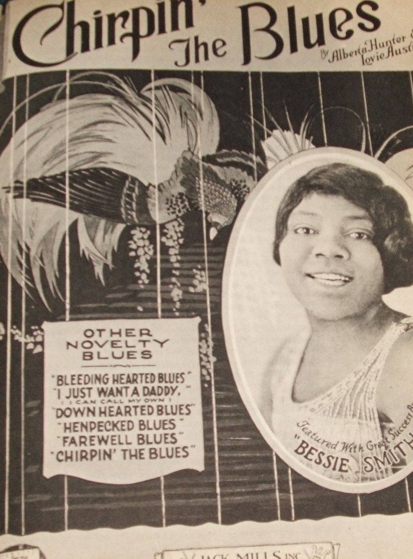 Posterdi Bessie Smith Chirpin' The Blues. Sfondo