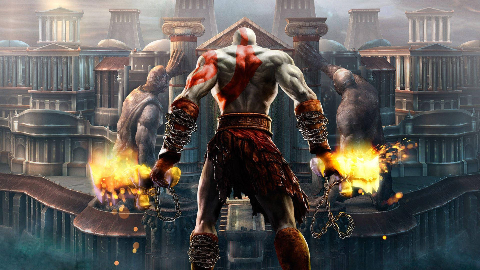 Dynamic 3d Gaming Experience With God Of War Ii Wallpaper