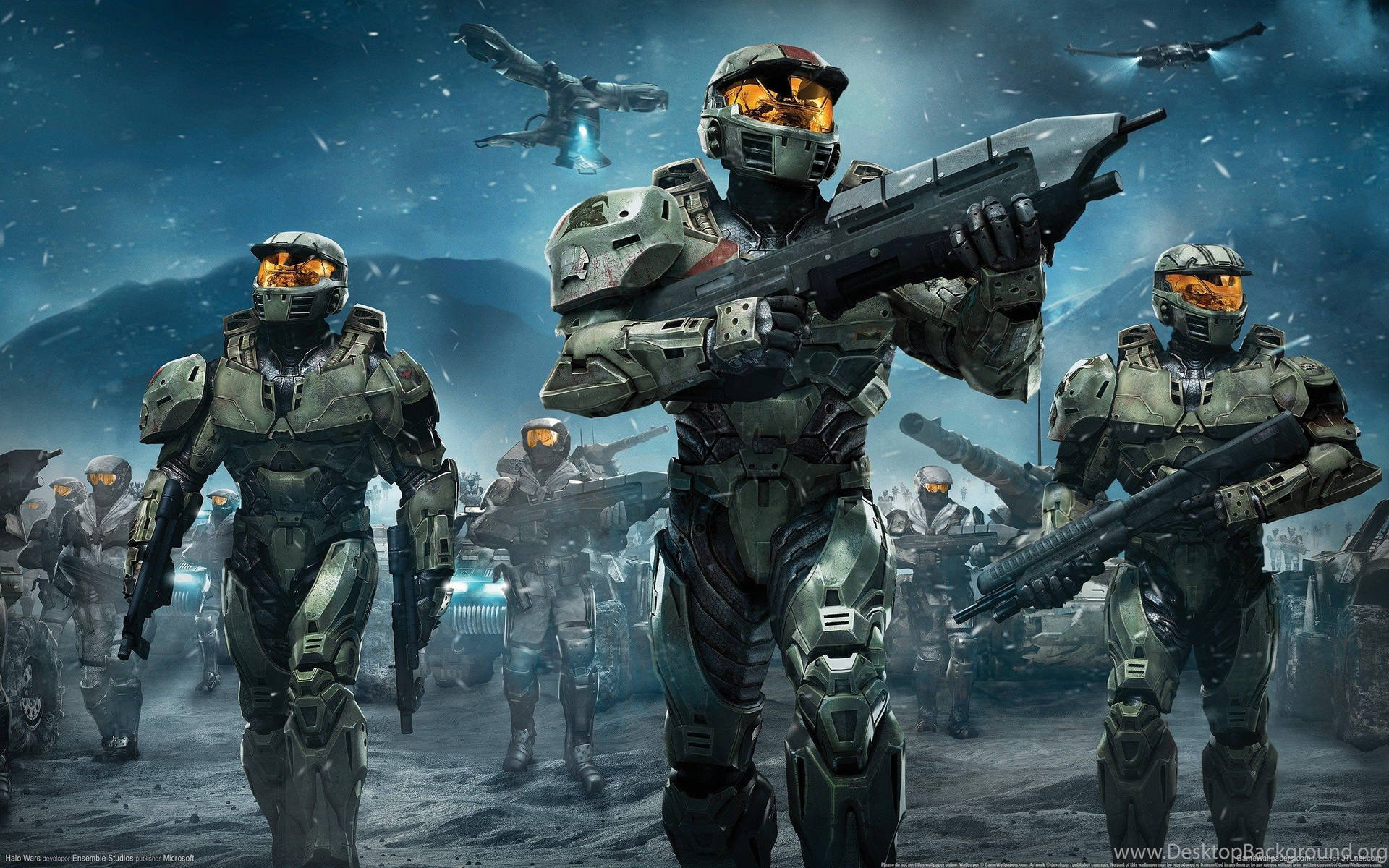 Bästa3d Gaming Halo Soldater. Wallpaper