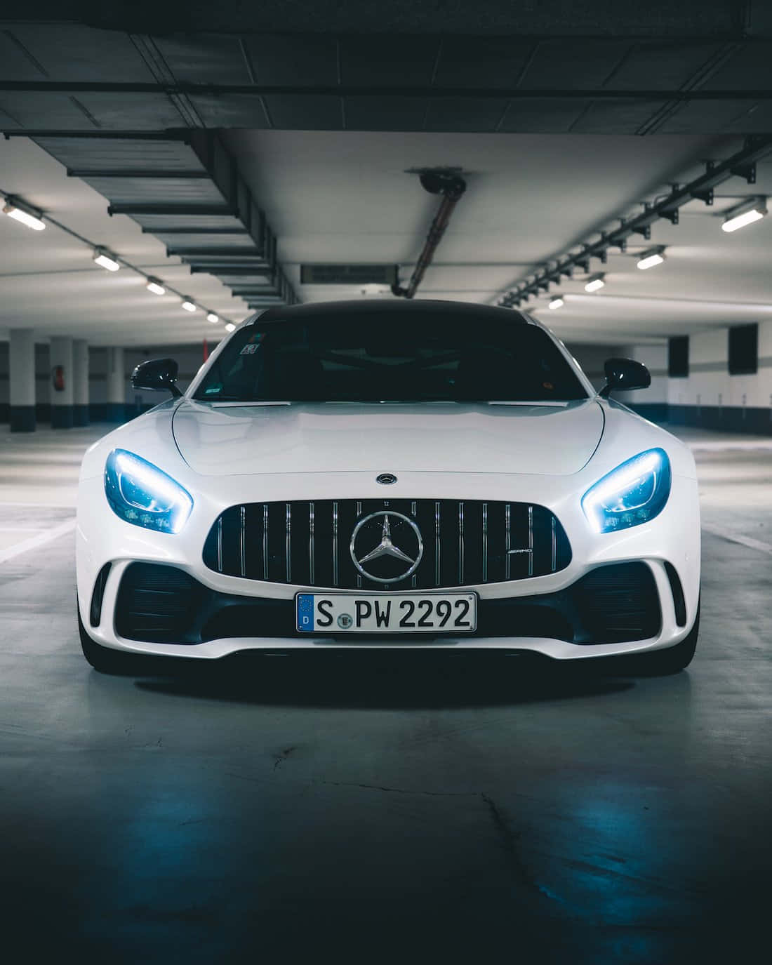 Mercedes Amg Gt Parked In A Garage