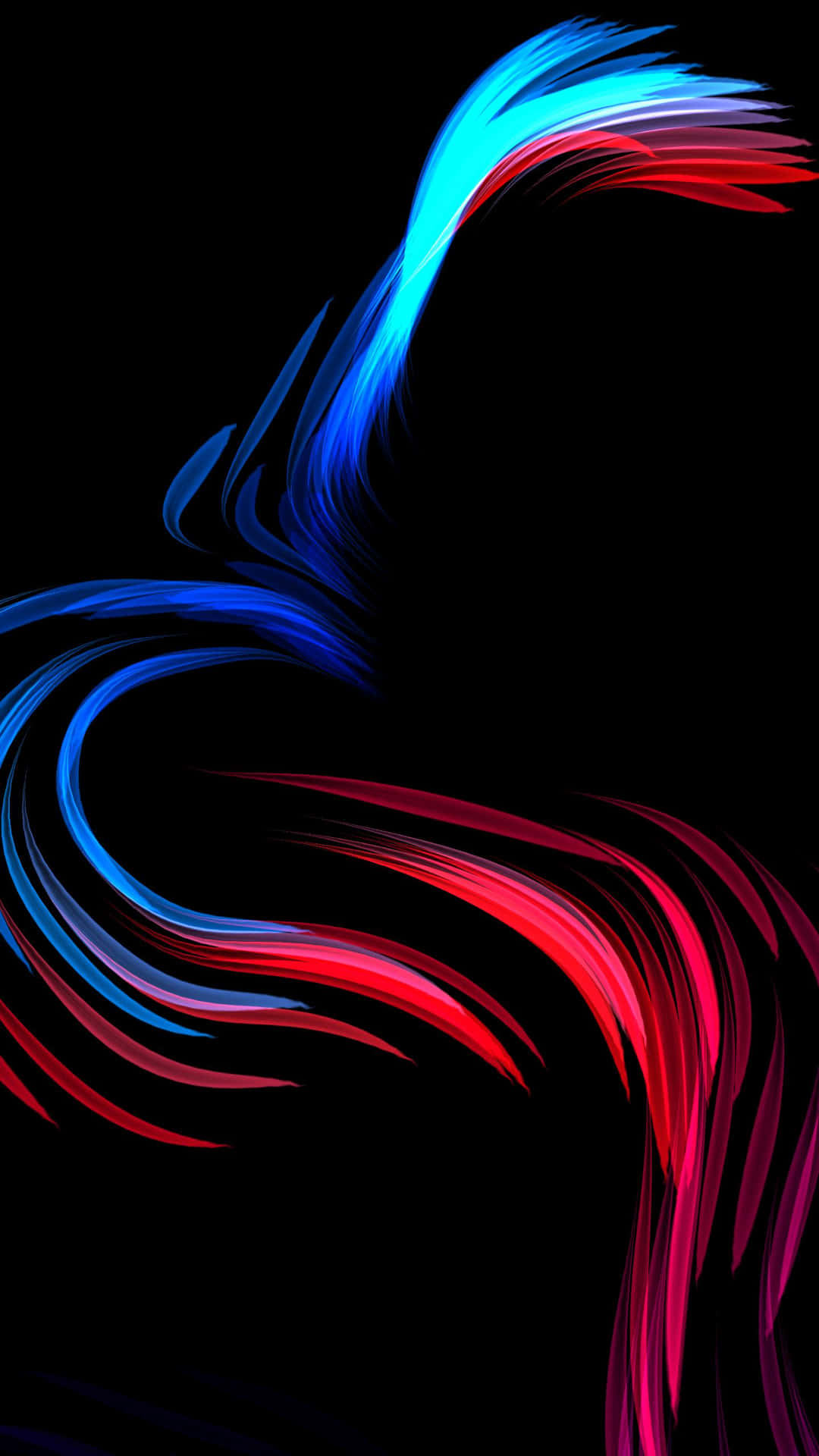 Best Amoled Abstract Blue Red Wallpaper