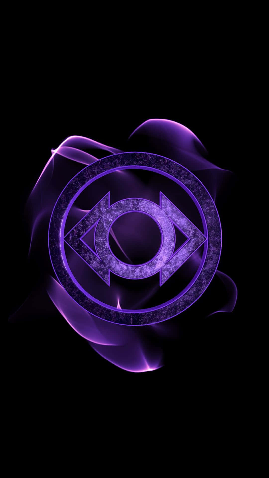 A Purple Symbol With A Black Background