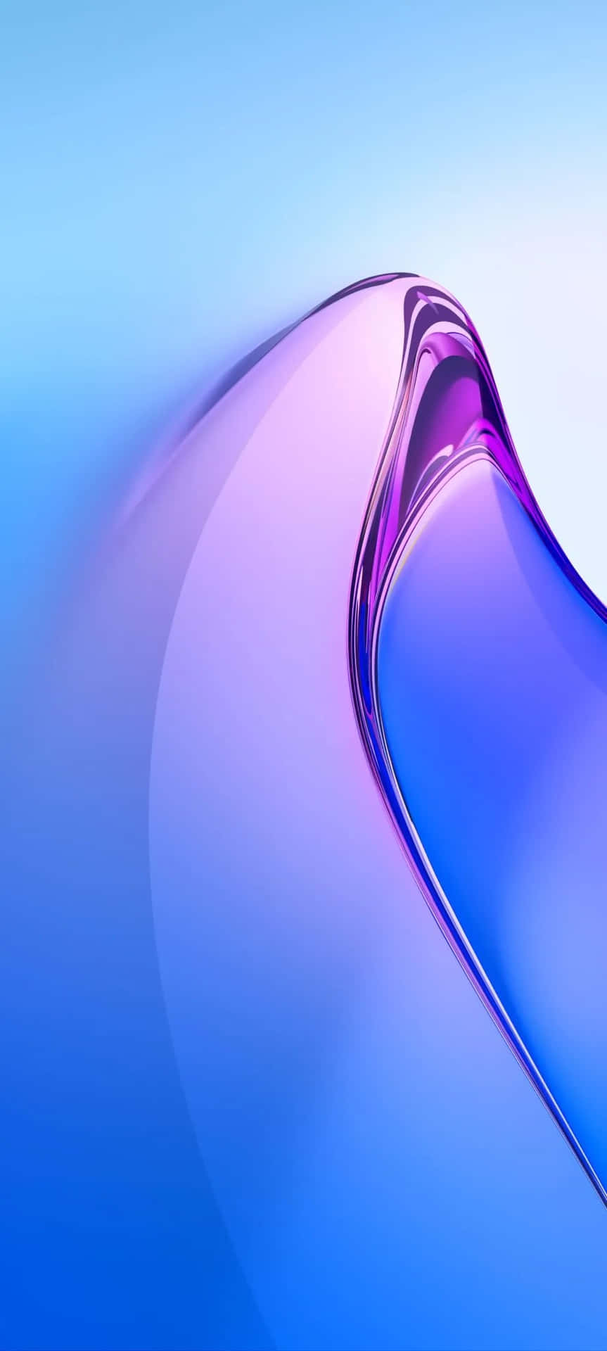 A Blue And Purple Curved Glass Phone
